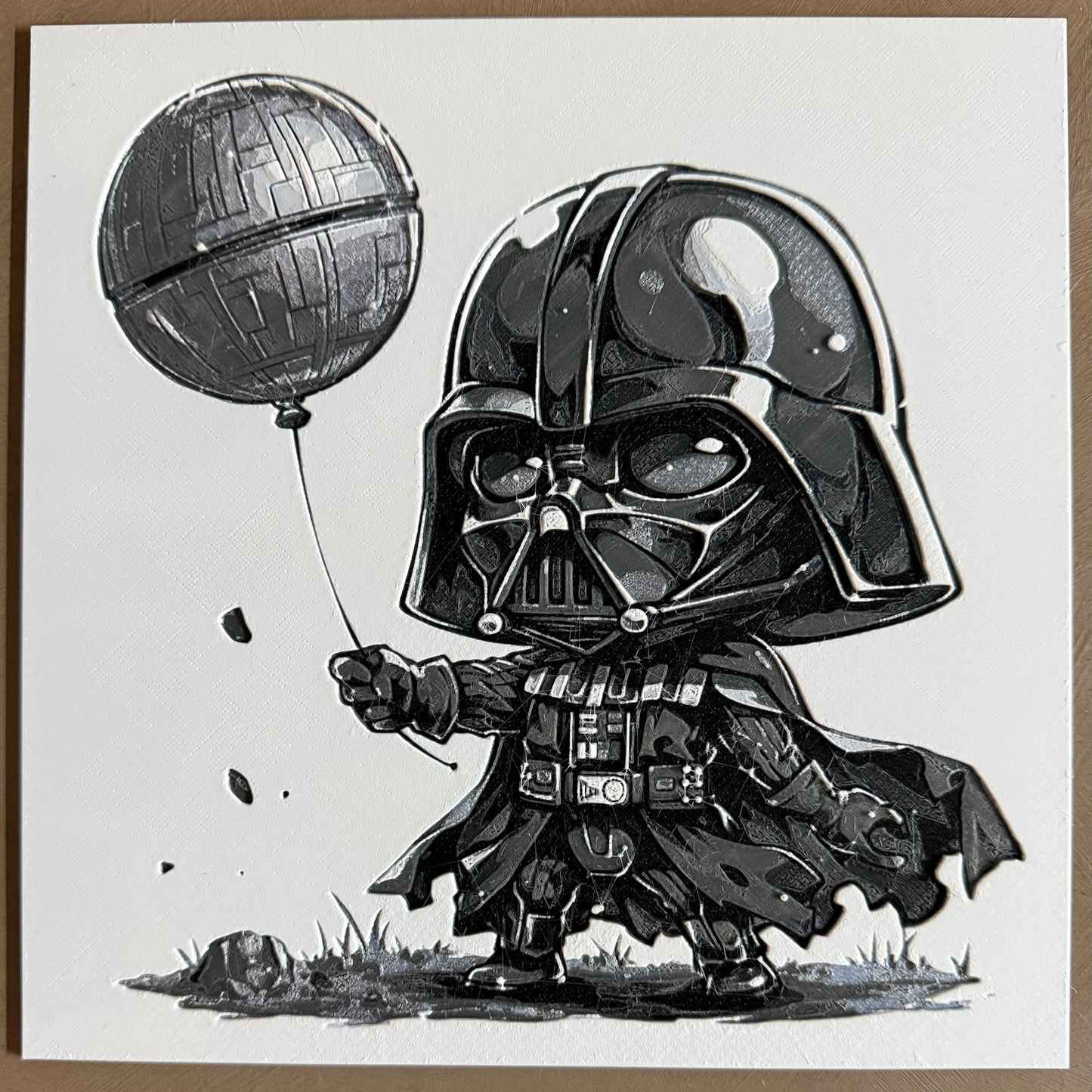 Dark Space Warrior 3D Printed Art