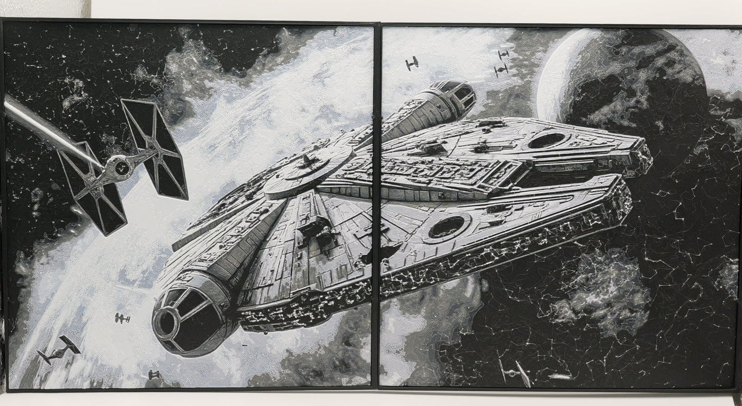 Starship Battle 3D Printed Art