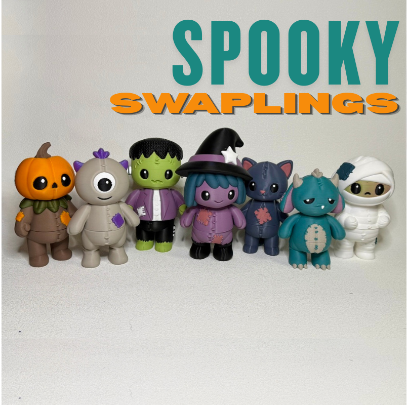 Spooky Swaplings: Magnetic, interchangable monster buddies