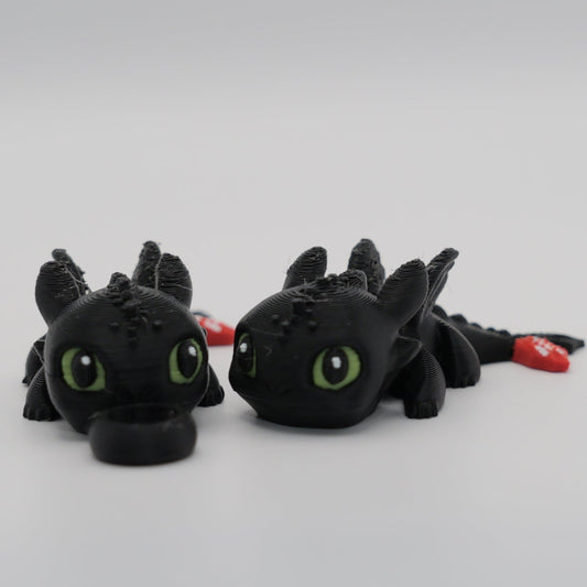 Mini Toothless (or Straw Buddy!)