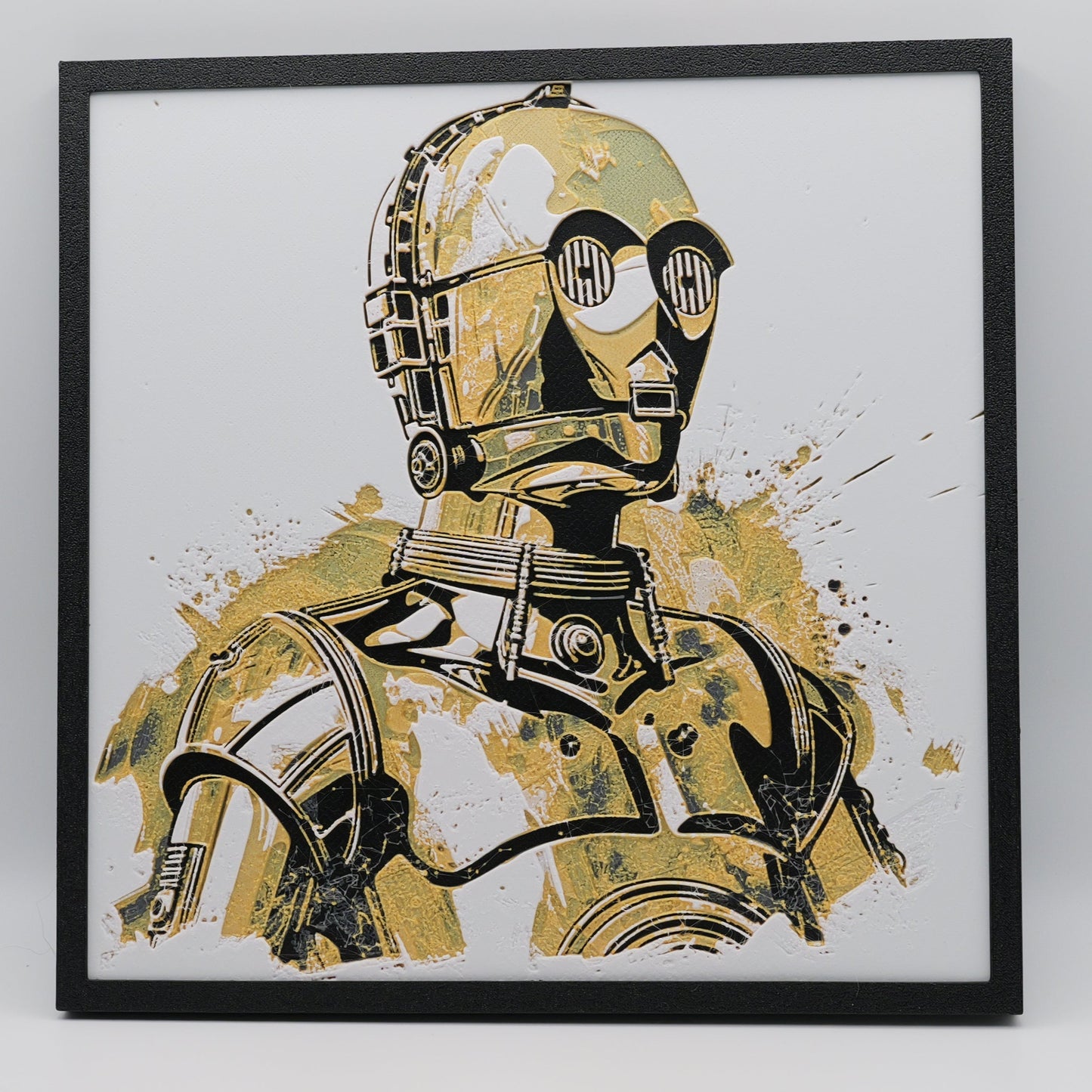 Golden Droid 3D Printed Art