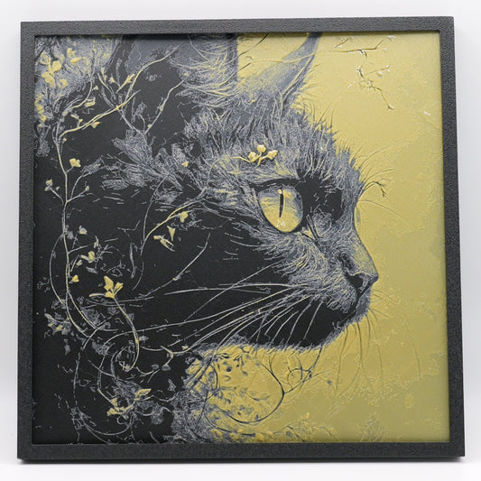 Cat 3D Printed Art