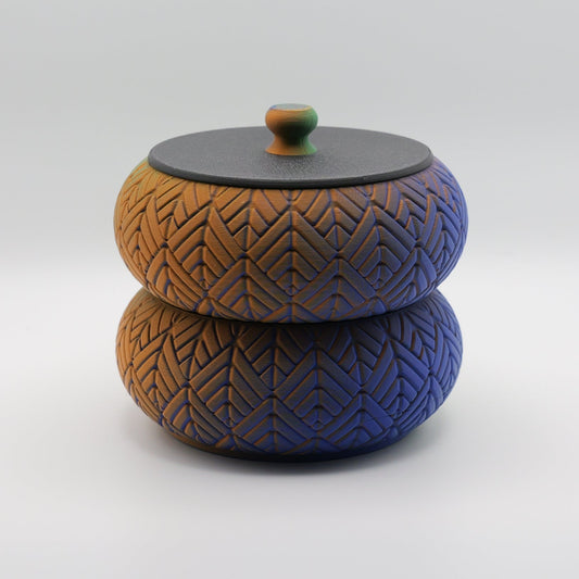 Gradient Patterned Bowl Set with Lid